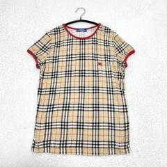 【新品未使用)✨ バーバリー ノバチェック ホースロゴ 水色　光沢 バーバリーブルーレーベル ノバチェックパンツ XS コットン