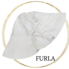 ★美品★FURLA　フルラ　帽子　ホワイト　白　夏用のサムネイル