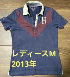 Tommy Hilfiger 半袖 ラグビー ポロシャツ レディースM ネイビー