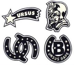 ☆新品未使用☆URSUS BAPE ワッペン ネイビー 4点セット ☆激レア☆