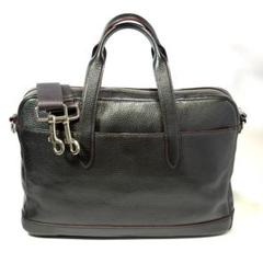 美品 COACH コーチ ビジネスバッグ レザー メンズ 黒 ショルダー A4可