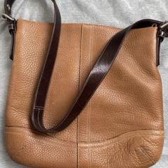 COACH コーチ ショルダーバッグ キャメル A4可 レザー F74386 良品 COACH コーチ ショルダーバッグ レザー シボ革 キャメル