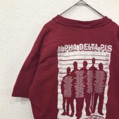 ヘインズ　tシャツ プリント　レッド　アメリカ古着　 L 1955のサムネイル
