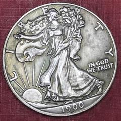 B1556アメリカ大型硬貨1986年自由の女神13星イーグル貿易銀