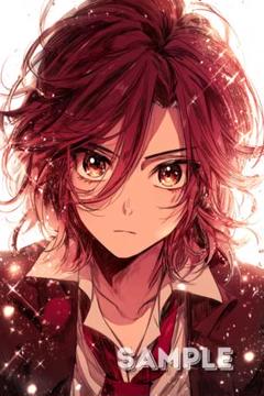 362 人物ステッカー オリジナルキャラクター マット紙 男性 4枚