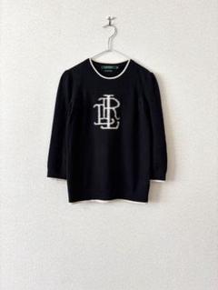 【美品】LAUREN RALPH LAURENパフスリーブフロントロゴニット