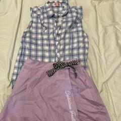 Ricca Ricca チェックシャツとvanityvanillaスカートセット