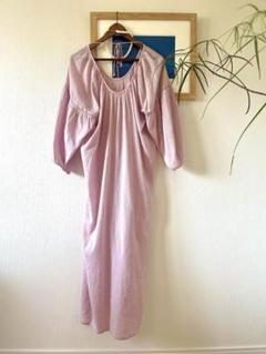 natural pink cotton one-pieceのサムネイル