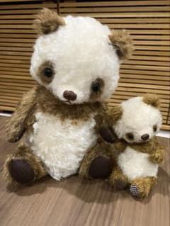アーティストベアパンダちゃんセットハンドメイドぬいぐるみしろくろや
