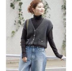 Spick＆Span スピックアンドスパン パールボタン ニットベスト　新品 cd012-76375-01b.jpg?basethum=225