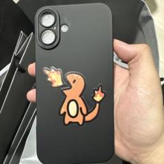 ヒトカゲデザイン iPhoneケース クラシックブラックiPhone16