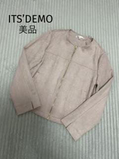 ITS’DEMO 美品　ノーカラージャケット　ピンク