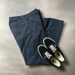 古着Dickiesワークパンツ　ネイビー32×32【AA40】