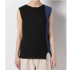 美品　20SS ランバンコレクション　ワイドリブ　バイカラー　ノースリーブニット