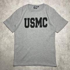 AVIREX Waffle T-shirt ARMY USMC Gray【M】