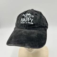 【MY DOGS HAPPY】キャップ　ウォッシュド加工　犬　ロゴプリント　帽子