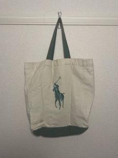 Polo by Ralph Lauren トートバッグ アイボリー/グリーン Gallery]「ポロ ラルフ ローレン」の新作トートバッグが可愛すぎ