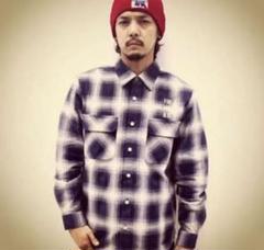 HIDE AND SEEK チェック柄フランネルシャツ HIDEANDSEEK(ハイドアンドシーク) シャツ Wool Ombre Check L/S