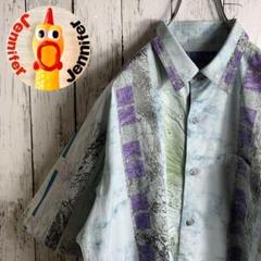 【昭和レトロ◎】古着 メンズ 90s シャツ 夏物 総柄 ヴィンテージ ★1点物