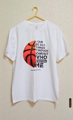メンズ　バスケット　Tシャツ　白　 Mサイズ(JP•XLサイズ)