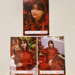 櫻坂46『流れ弾』MVロケーション衣装 生写真 渡邉理佐 ヨリ、チュウ、座り