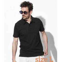 ○★新品未使用　SUNSPEL (サンスペル)　ポロシャツ　S　ブラック ピケ ポロシャツ （Navy）| Sunspel