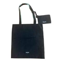 プラダ PRADA エコバッグ トートバッグ 黒 ピンク ナイロン