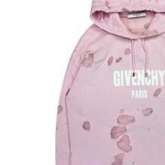 GIVENCHY PARIS ジバンシー ダメージ加工 パーカー XS ピンクのサムネイル