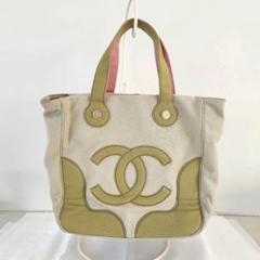 ‼️美品‼️CHANELl トートバッグ 人気のキャンバス生地(保存袋つき)