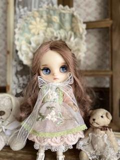 月華☪   ミディ ブライス アウトフィット ミディブライスアウトフィット〉くすみピンクうさぎお洋服セット