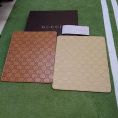 GUCCI GGパターン レザーマウスパッド 2色セット