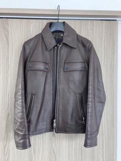 贅沢品 FIDELITY LEATHERS ブラウン レザージャケット 36 - メルカリ ジャケット・アウター