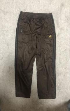 90s adidas 国旗タグ トラックパンツ ナイロンパンツ ブラウン