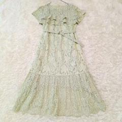 GRACE CONTINENTAL 総レースワンピース フリル インナーキャミ付