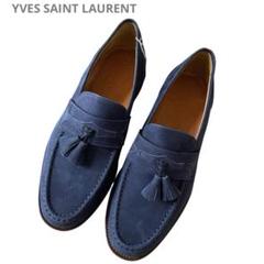 美品-YVES SAINT LAURENT ビットローファー　25.5 ネイビー 美品-YVES SAINT LAURENT ビットローファー 25.5 ネイビー