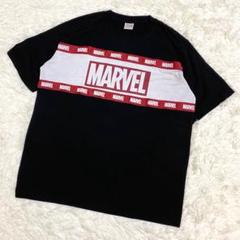 MARVEL マーベル　Tシャツ　デカロゴ　テープロゴ　ビックロゴ　黒　XL