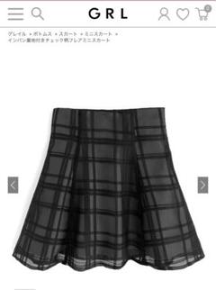 インパン裏地付きチェック柄フレアミニスカート[tu1028のサムネイル