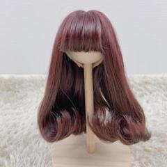 ドールウィッグ 6〜7インチ ダークブラウン ロング SD BJD 茶髪 内巻き