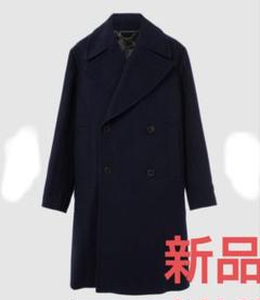 DRIES VAN NOTENネイビー ウール ピーコートVALLEYMILLS DRIES VAN NOTENネイビー ウール ピーコートVALLEYMILLS