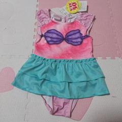 新品 ディズニー プリンセス 水着 女の子 90 アリエル ワンピース