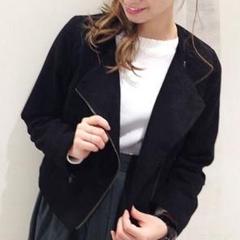 CHICO♡レザーミドルジャケット SNS総再生回数300万回突破！】フェイクレザーミドルルーズ
