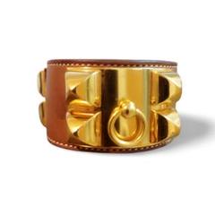 美品『エルメス』コリエドシアン ブレスレット バングル ピンク