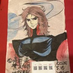 ⑦和紙にオスカル14歳水墨画