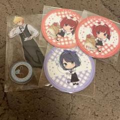 推しの子 喫茶 NATSLIVECAFE アクリルスタンド缶バッジ等　星野アクア 推しの子喫茶カフェ NATSLIVECAFE 星野アクア 缶バッジ 4点