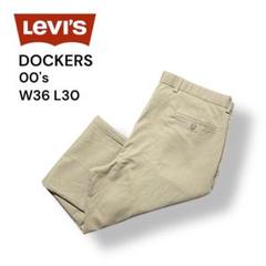 00s Levi's Dockers ワークスラックスパンツ36×30 ベージュ