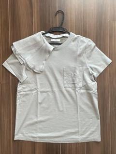 【美品】マックスマーラ　Tシャツ　オーガンジー付け外し襟付き 美品】マックスマーラ Tシャツ オーガンジー付け外し襟付き