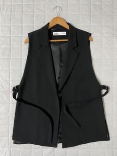 ZARA スリット入りベスト 　カーキ　Sサイズ 1323670625.jpg?1630401517