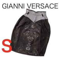 GIANNI VERSACE ジャンニヴェルサーチ ヴィンテージ ロゴスカート GIANNI VERSACE(ジャンニヴェルサーチ) アシンメトリープリーツ