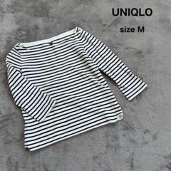 UNIQLO ユニクロ 七分袖トップス トップス ボーダー コットン100% M