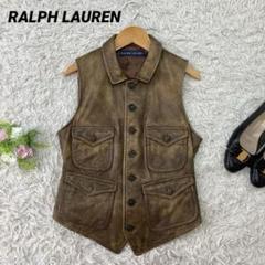 RALPH LAUREN ラルフローレン 牛革 カウレザーベスト RALPH LAUREN ラルフローレン 牛革 カウレザーベスト - メルカリ